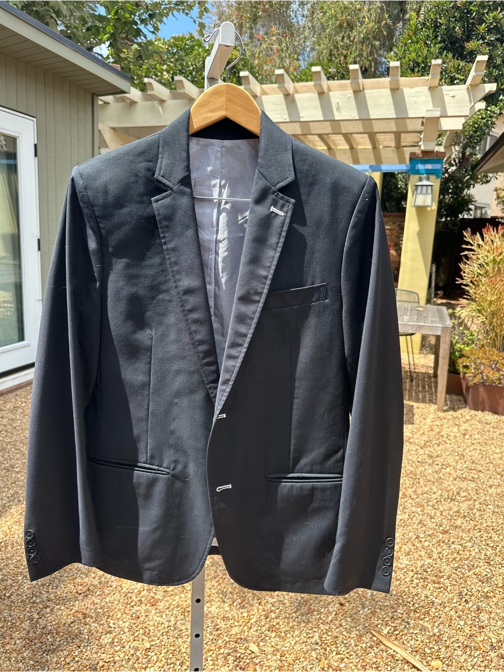 Source Unknown Black Men's Single-Breasted Sport Coat